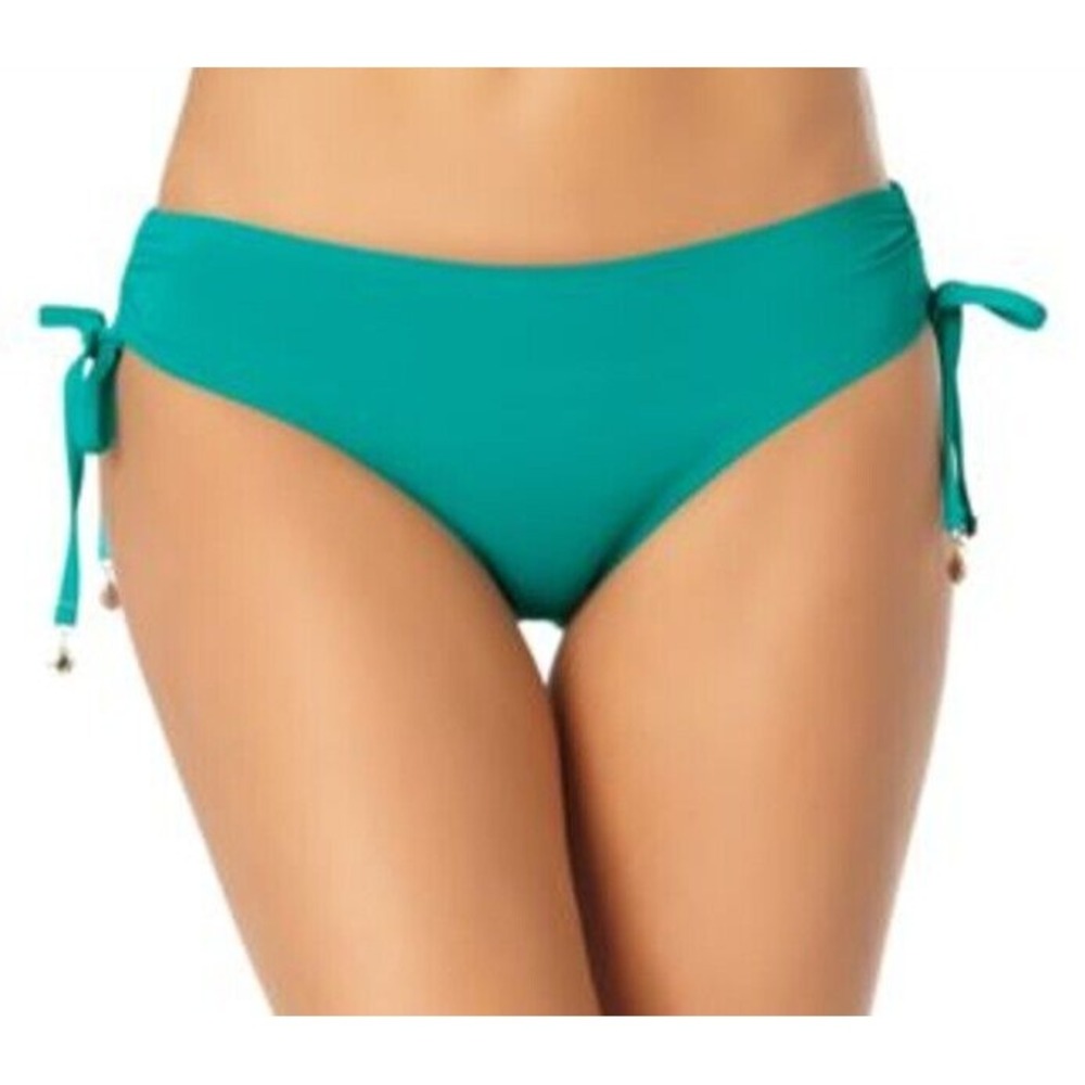 Anne Cole Women's XS Blue Green‎ Teal Hipster Side Tie Bikini Swim Bottom NWT